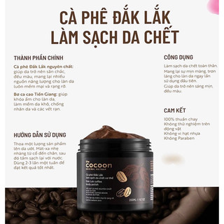 Tẩy tế bào chết body chiết xuất cà phê Cocoon