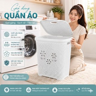Giỏ đựng đồ nắp hoa Việt Nhật