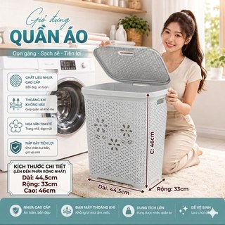 Giỏ đựng đồ nắp hoa Việt Nhật