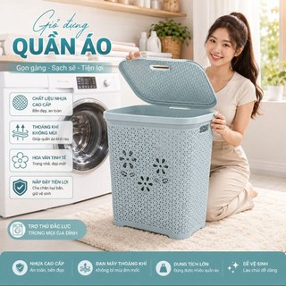 Giỏ đựng đồ nắp hoa Việt Nhật