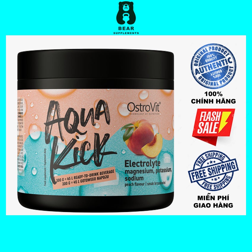 Bột Điện Giải OSTROVIT Aqua Kick Electrolyte 300g (30 lần dùng)
