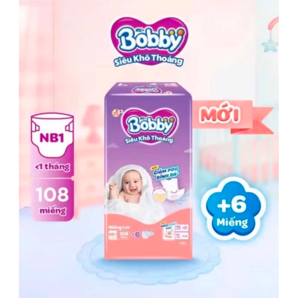 Bỉm Bobby NB1 108 miếng