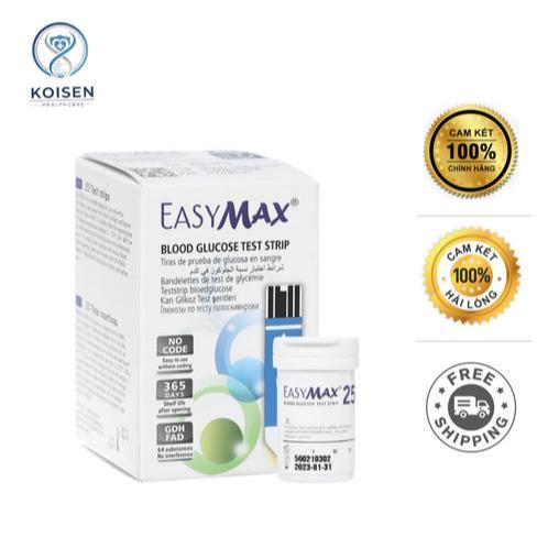 Que thử đường huyết EasyMax Blood Glucose Test Strip (H/25 test) hàng chính hãng