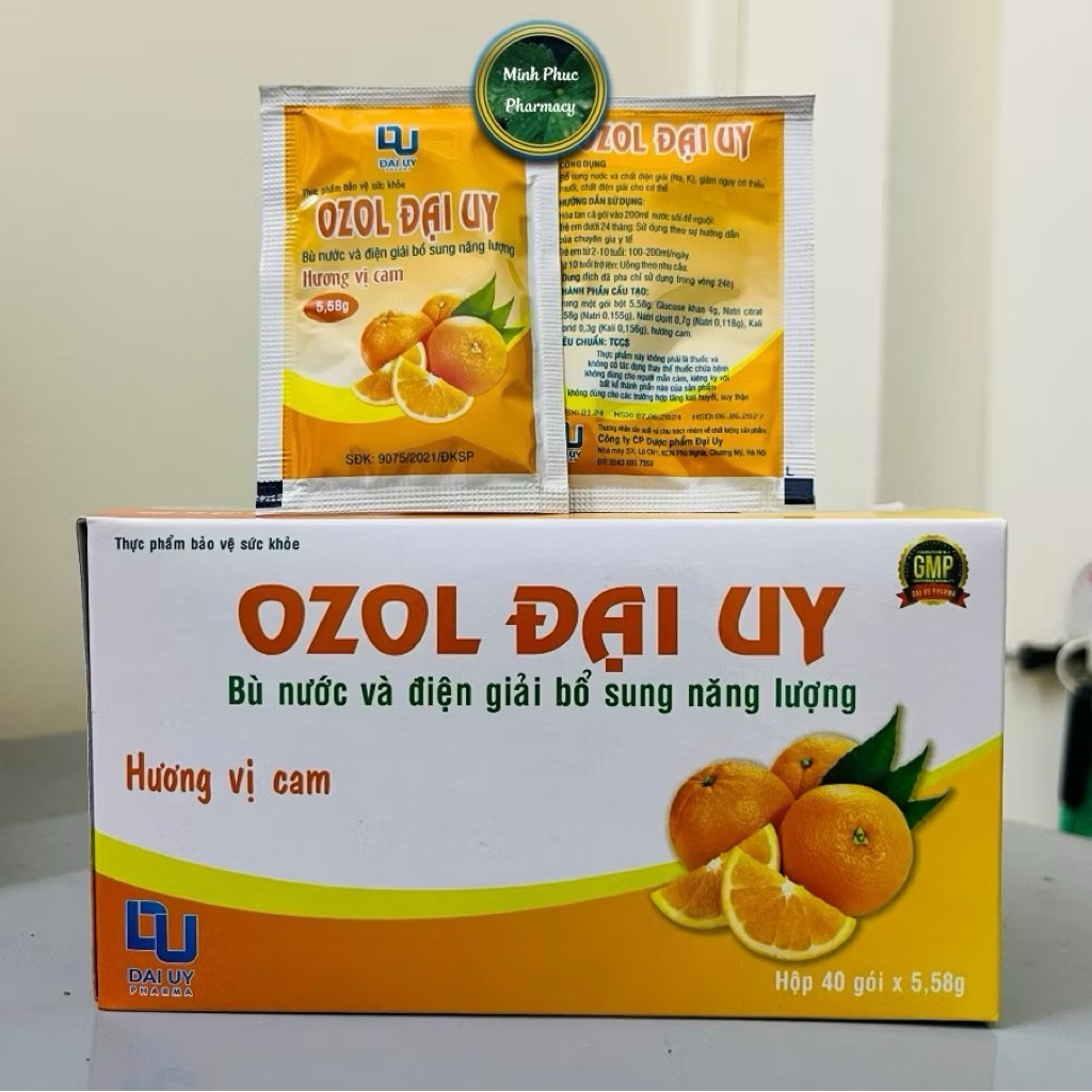 Oresol hương cam bù nước và điện giải OZOL ĐẠI UY 40 gói