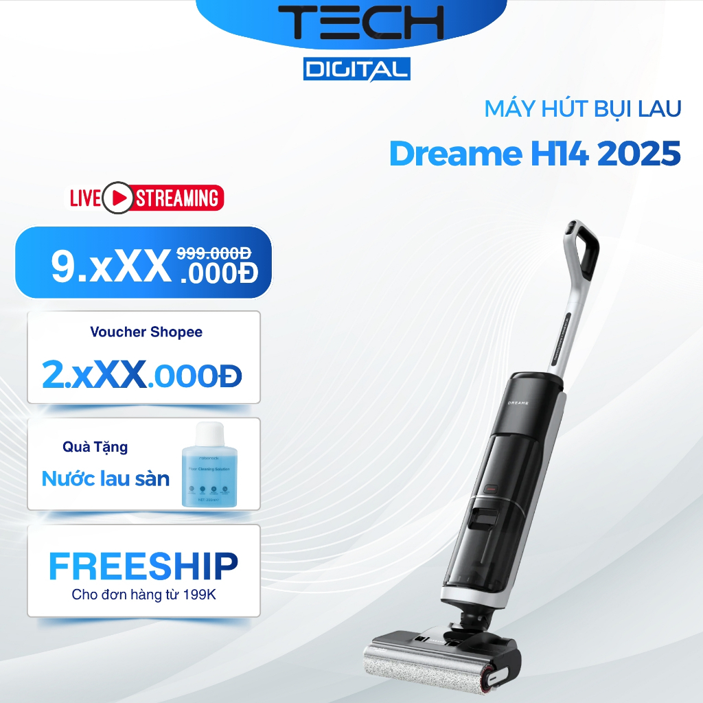 Dreame H14 | Dreame H14 Ultra Máy Hút Bụi Lau Sàn Lực Hút Đến 20.000Pa - Chính Hãng