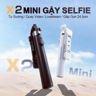 X2 MINI  – Gậy selfie kiêm chân tripod, Dài 1.3m có thể điều chỉnh, Xoay 360 độ, Điều khiển Bluetooth không dây,
