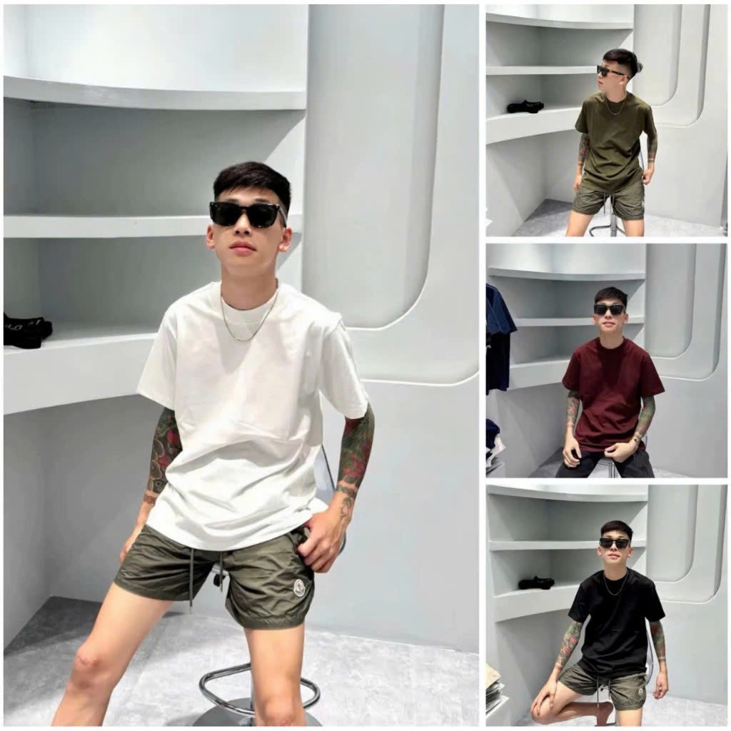 Áo Phông Trơn Cao Cấp 280 GSM Chất Liệu 100% Cotton Co Dãn 2 Chiều, Giữ Form Tốt. Không Dãn Cổ