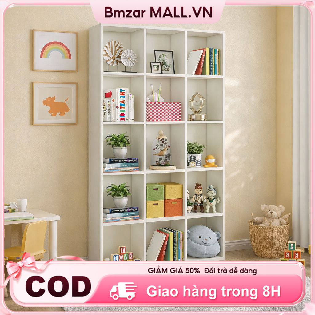 BMbest Kệ sách nhiều tầng dạng lưới giá đựng đồ chơi kệ lưu trữ đa chức năng tiết kiệm không gian | BigBuy360 - bigbuy360.vn