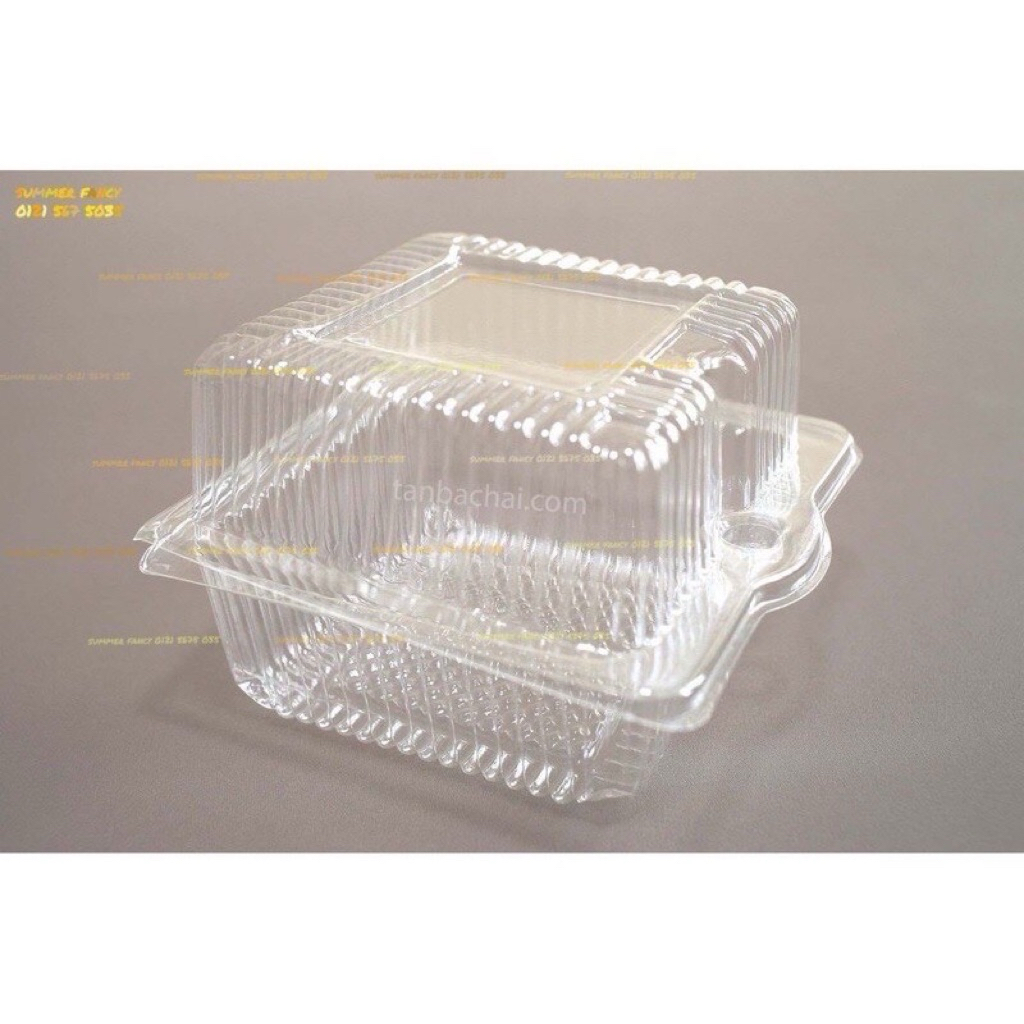 100 chiếc hộp nhựa h05 đựng bánh