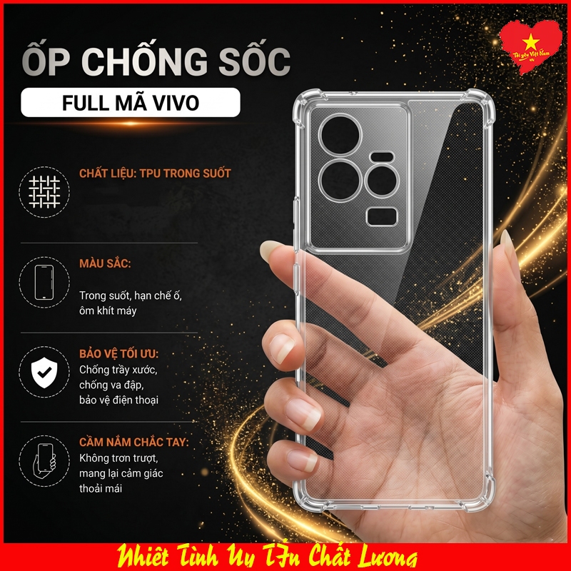 Ốp lưng chống sốc Vivo Z10 turbo 5G (china), iQoo 10 Pro-5G (china), iQoo 10 Pro+ 5G (China) hạn chế