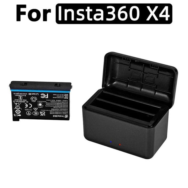 [HỘP SẠC PIN X4] Dock Sạc Đôi Insta360 X4 - Sạc Nhanh 2 Pin, Kèm Cáp Type-C to C