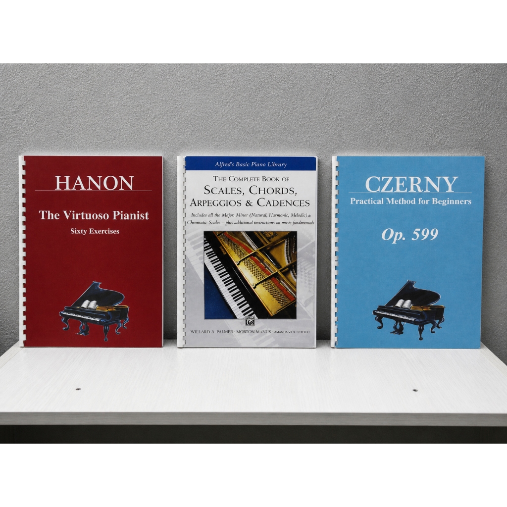Giảm 15% khi mua combo 3 cuốn Hanon & Gam (Scales, Chords)  & Czerny Op. 599