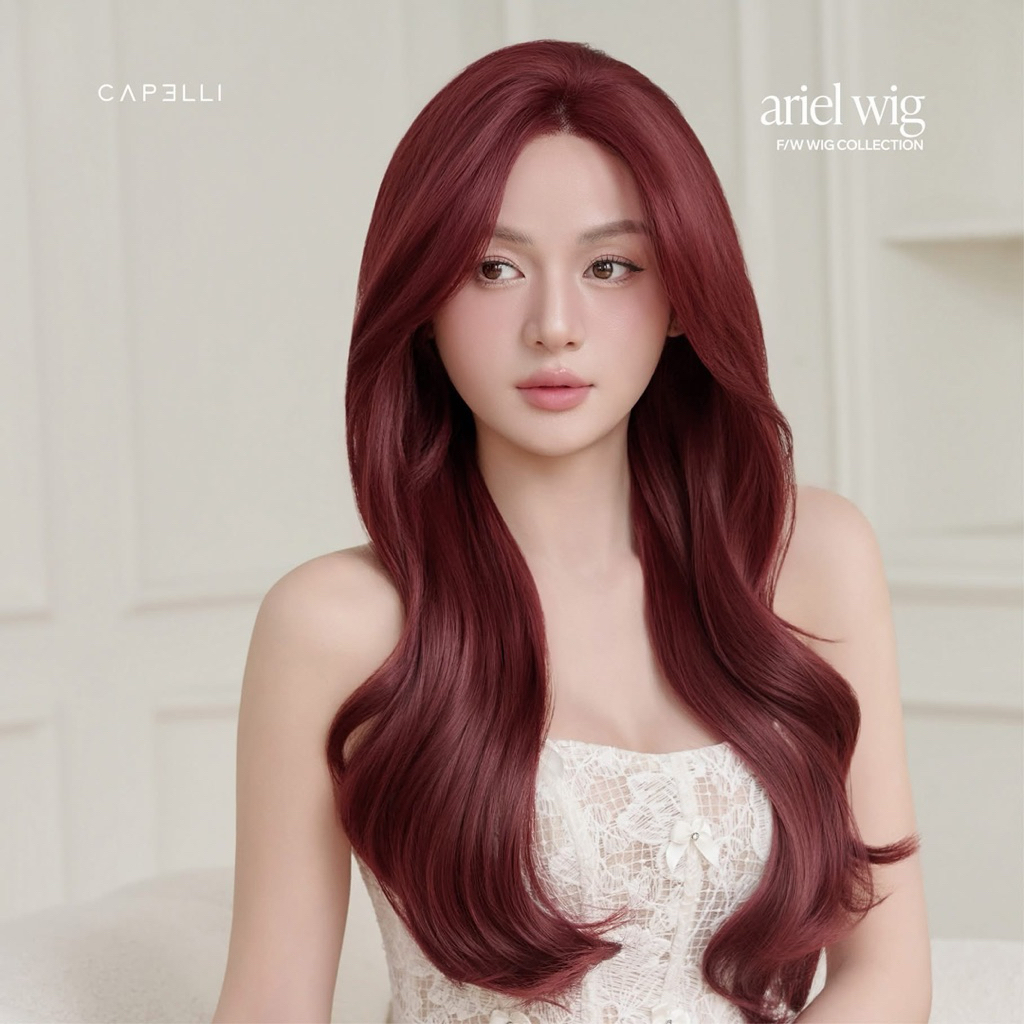 [PASS] tóc giả siêu da đầu màu đỏ CAPELLI mái bay