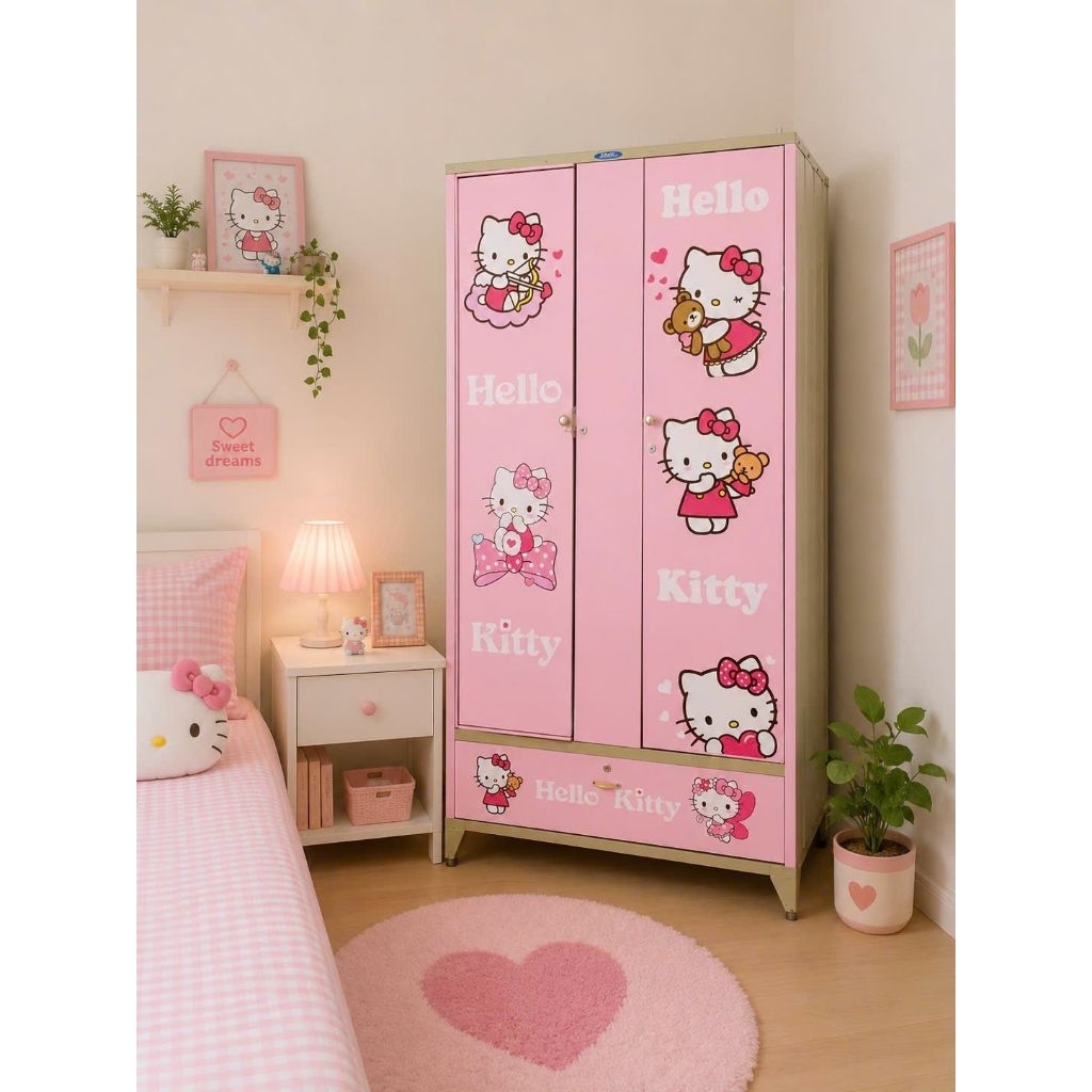 🌸DECAL HELLO KITTY TRANG TRÍ DÁN TỦ 🌸