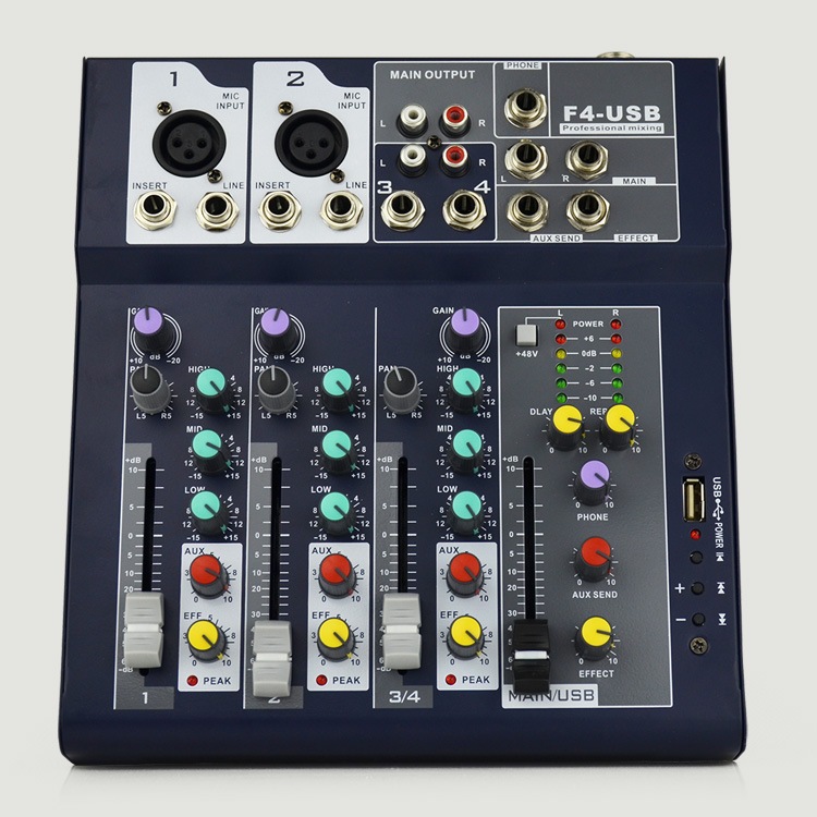 Mixer F4 YAMAHA USB Hàng Loại 1. Hỗ Trợ Kết Nối Blutooth , Âm Thanh Sống Động , Dễ Dàng Lắp Đặt. Mix