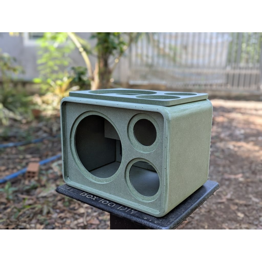 Vỏ thùng thô bass đơn 20 bo cạnh tròn - phù hợp mạch K10-K18