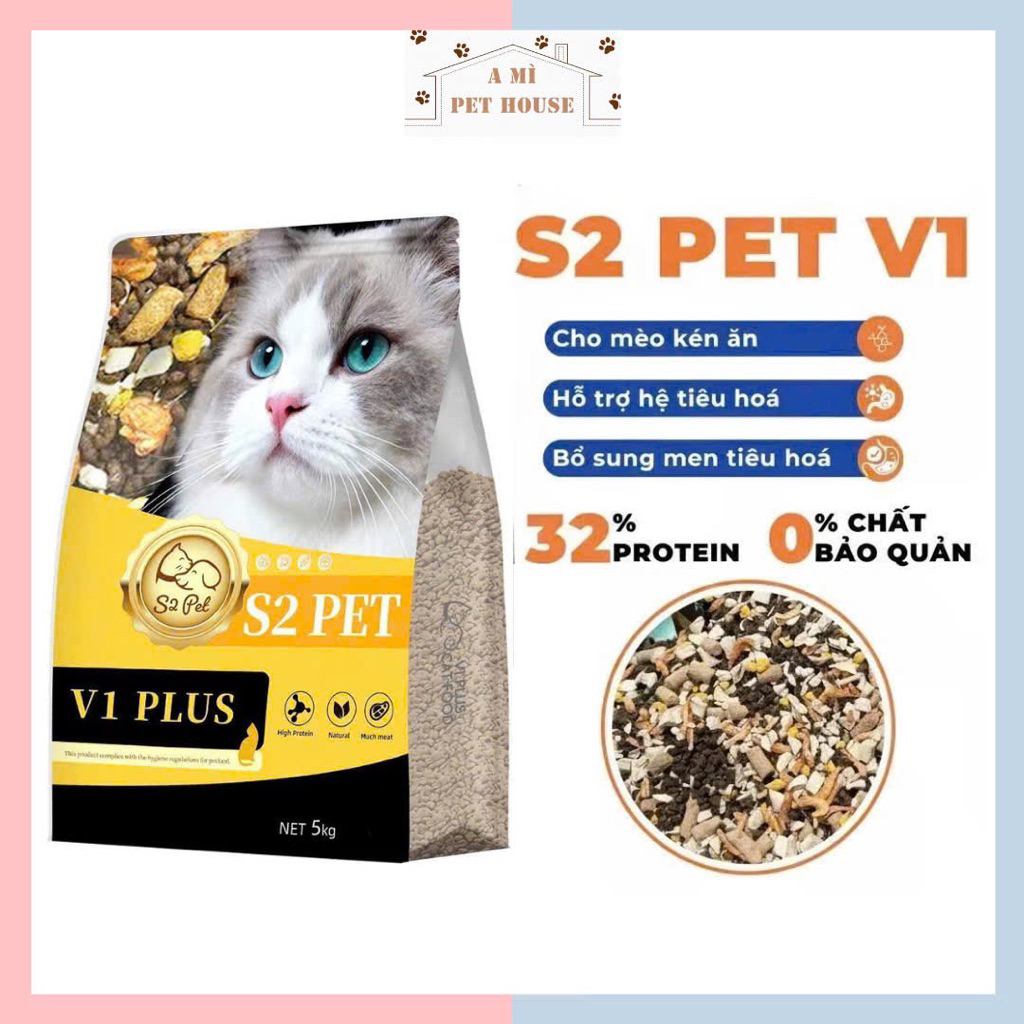 (TÚI CHIA 1Kg) Hạt Siêu Topping Cho Mèo S2 Pet - thức ăn hạt khô cho mèo S2 Pet