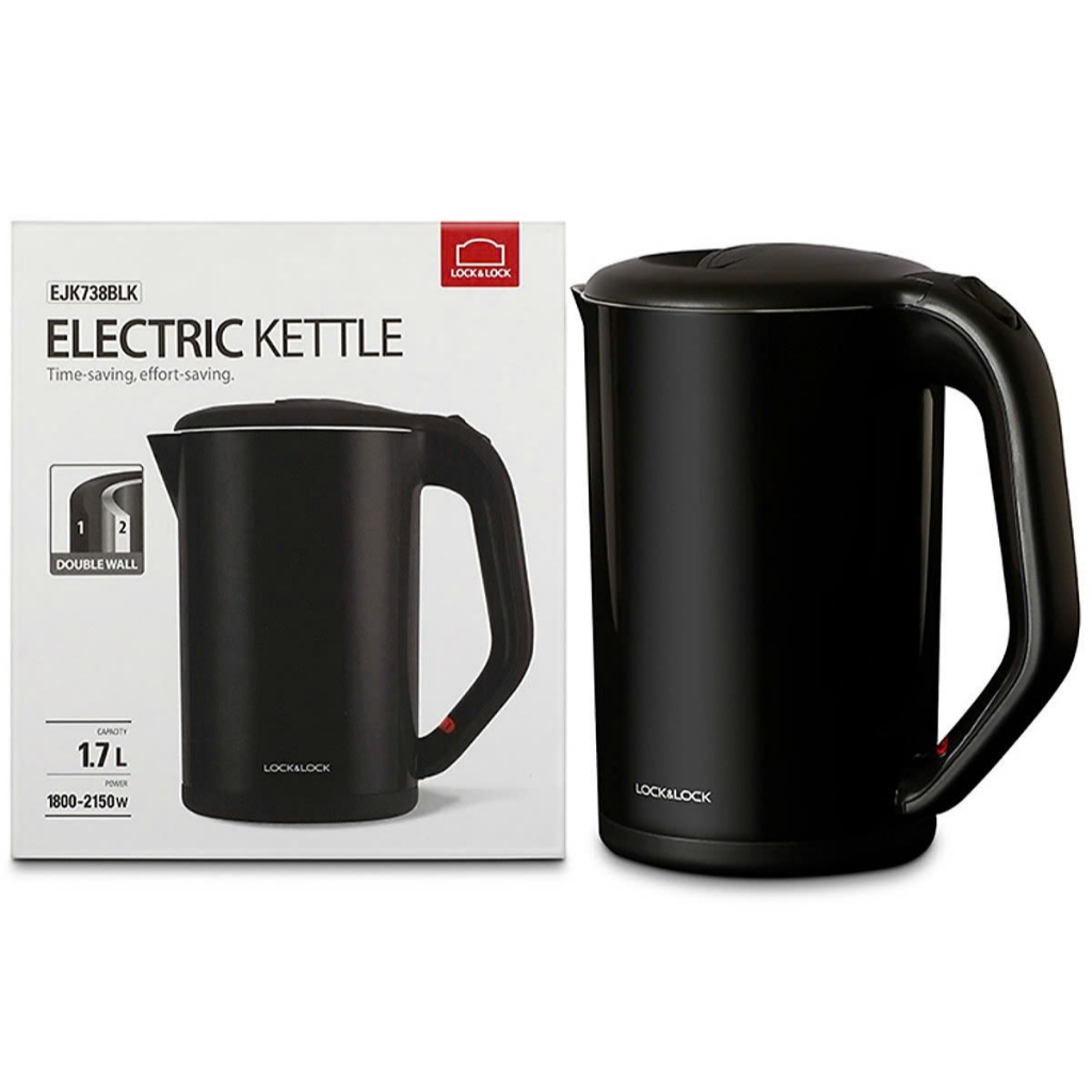 Bình Đun Siêu Tốc Lock&Lock (1.7L)  EJK738BLK - Màu đen – Chính Hãng