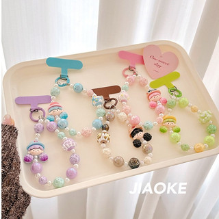 Baby three Móc Khóa dây đeo điện thoại màu sắc , Dây ngắn treo baby three xinh xắn