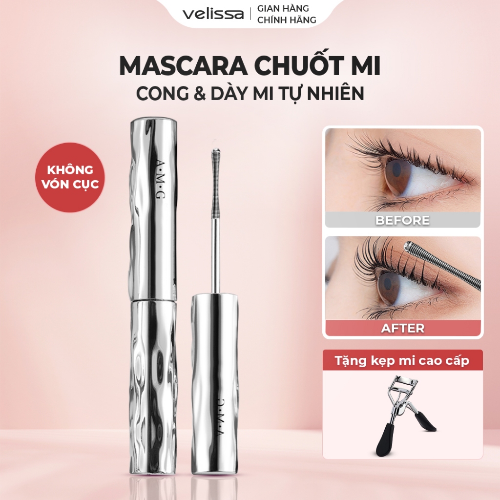 Mascara Chuốt Mi AMG Dày Mi & Dài Mi - Không Vón Cục, Tơi Mi, Chống Lem Trôi, Bền Màu, Kháng Nước