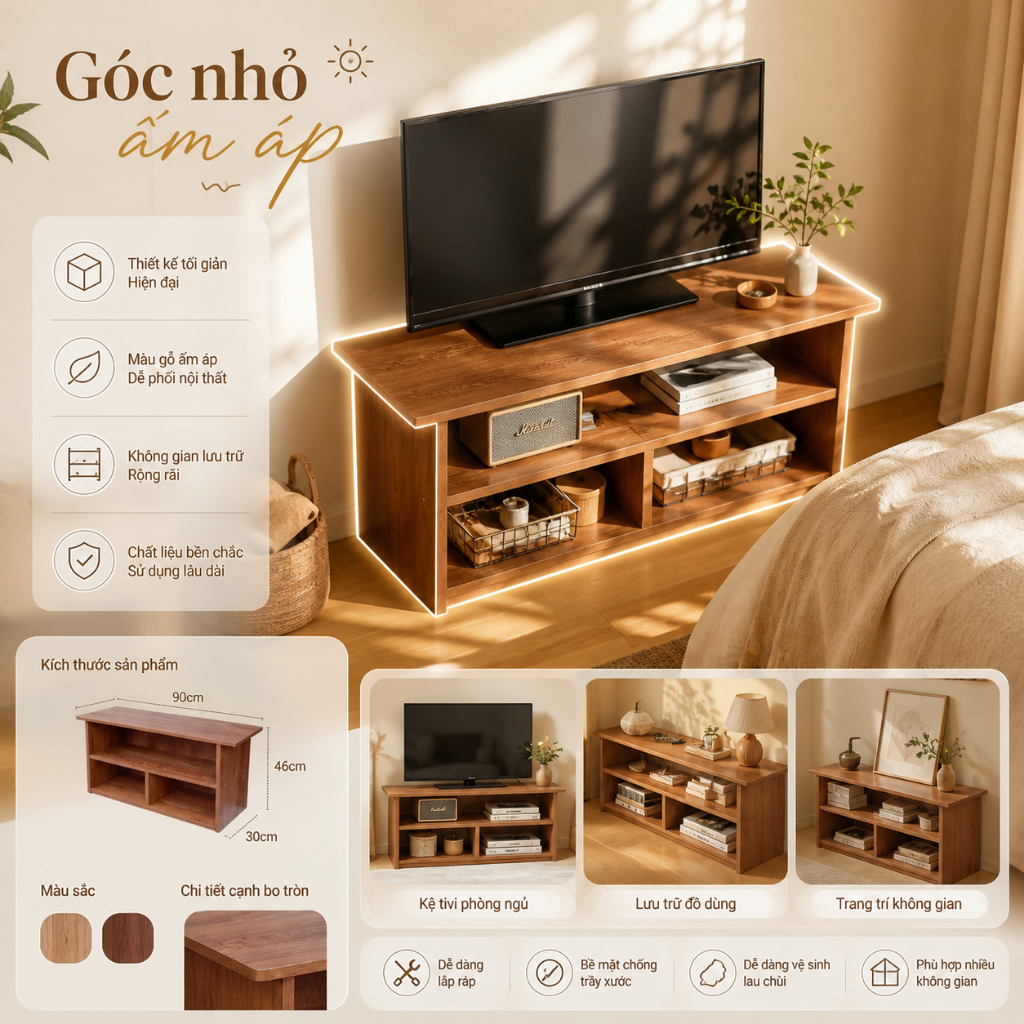 BM Tủ đựng TV bằng gỗ cao cấp, thiết kế hiện đại, phong cách tối giản. Kệ trưng bày TV hiện đại. | BigBuy360 - bigbuy360.vn