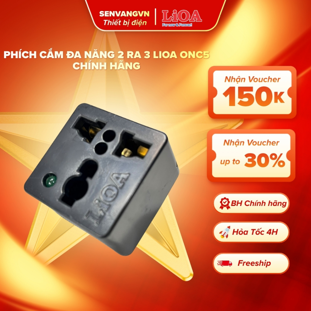 Phích cắm đa năng Lioa 2 ra 3 LIOA ONC5 chính hãng - Senvangvn