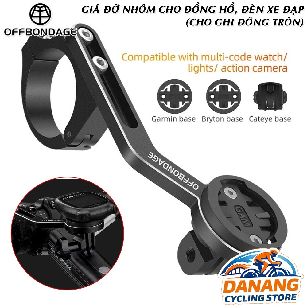 Giá Đỡ Nhôm OFFBONDAGE Treo Đồng Hồ Đo Tốc Độ & Đèn Xe Đạp, CNC Hợp Kim AL6061 Siêu Nhẹ