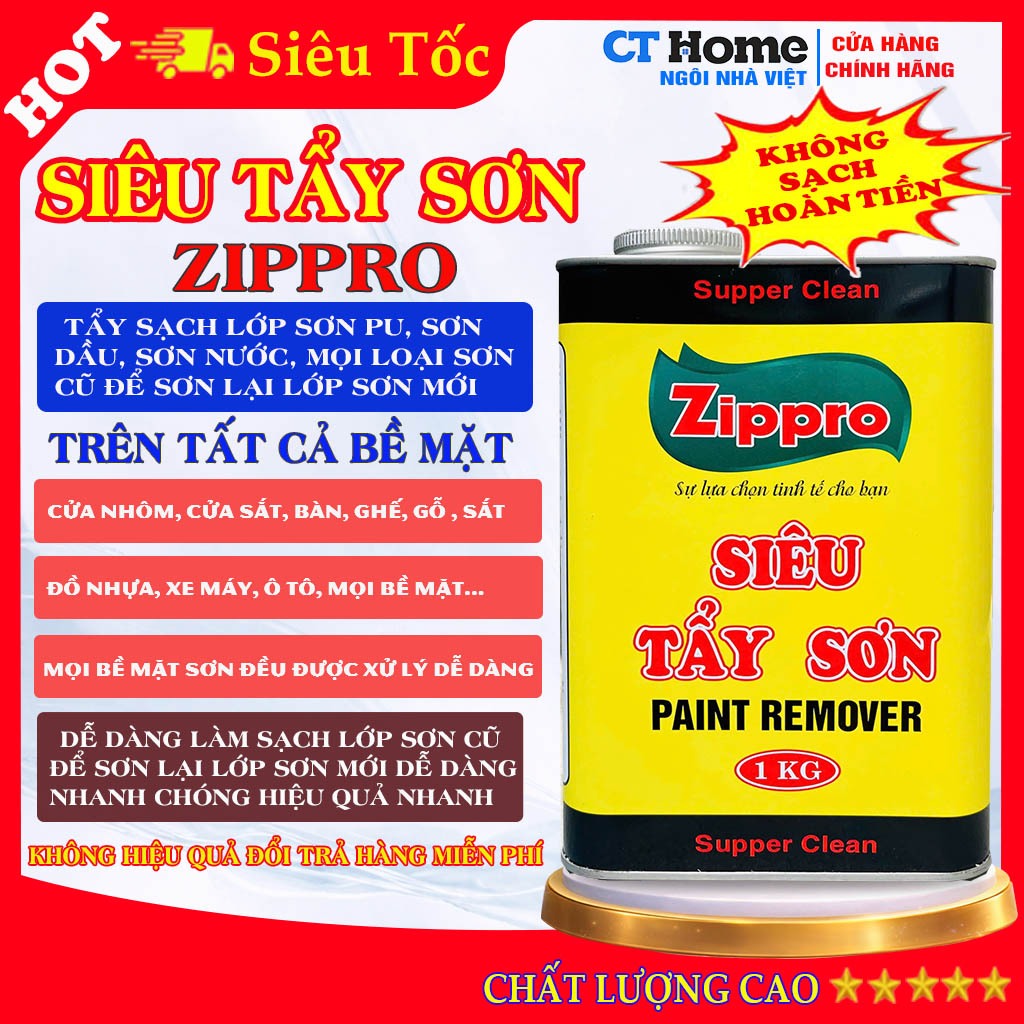 SIÊU TẨY SƠN ZIPPRO, TẨY SƠN PU, TẨY SẠCH SƠN TƯỜNG, SƠN NƯỚC ,LÀM SẠCH NHANH, HIỆU QUẢ CAO