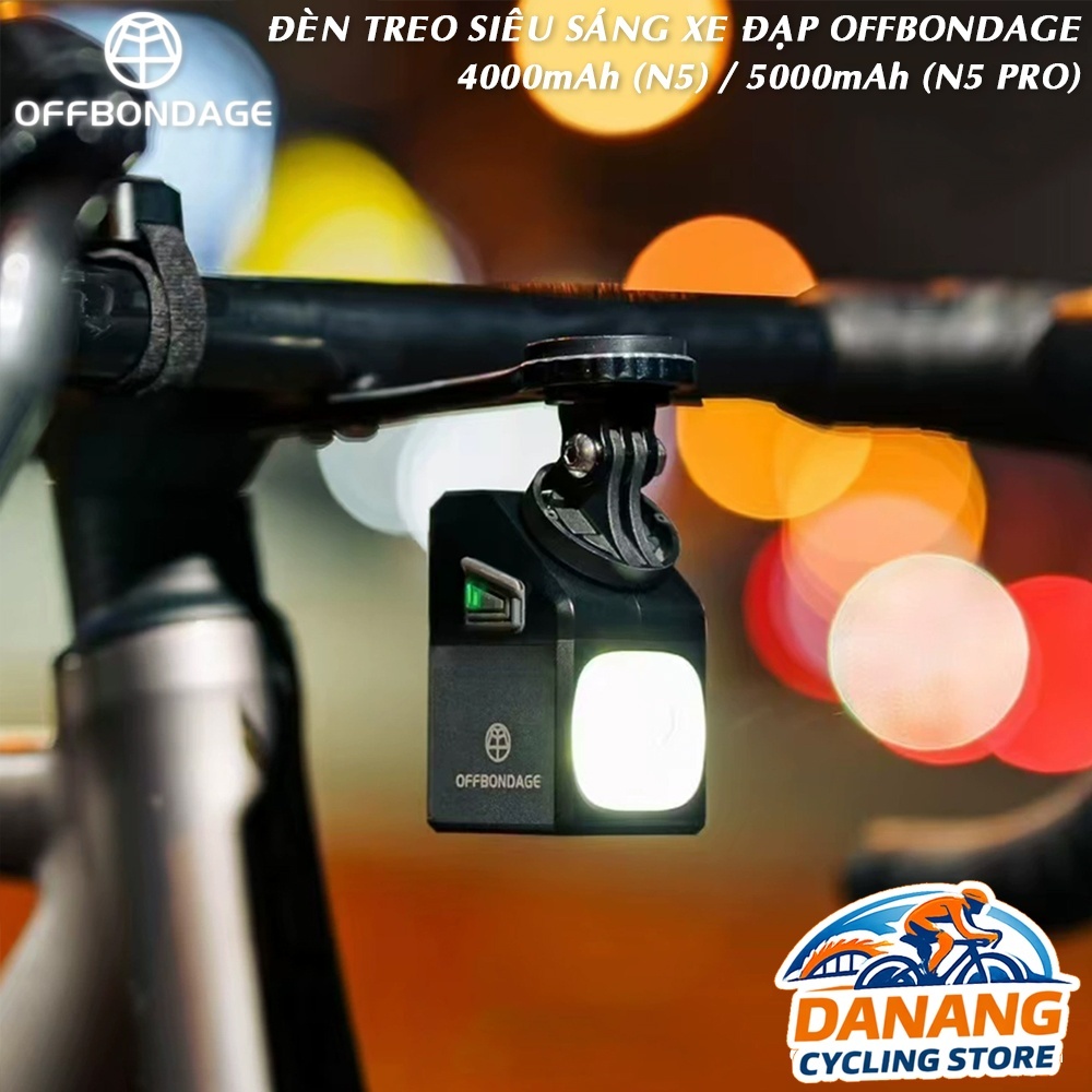 Đèn Treo Xe Đạp OFFBONDAGE N5 1000LM Siêu Sáng, Pin 4000mAh, Sạc USB, Chống Nước