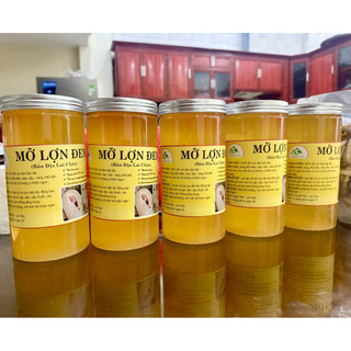 MỠ LỢN ĐEN TÂY BẮC Hũ 1Kg(kèm tóp)Lợn nuôi rau Ngô sắn không  tăng trọng,nuôi đảm bảo