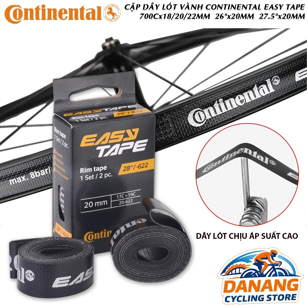 Cặp Dây Lót Niềng Xe Đạp Cao Cấp CONTINENTAL Easy Tape 700C, 26inch, 27.5inch