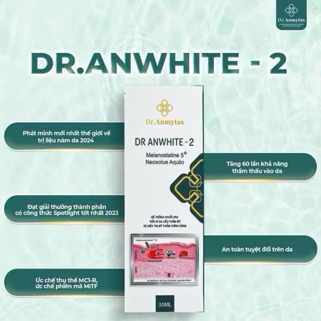Kem làm trắng da mờ thâm nám Dr Anwhite 2 (30g) Dr.Anmytas chính hãng