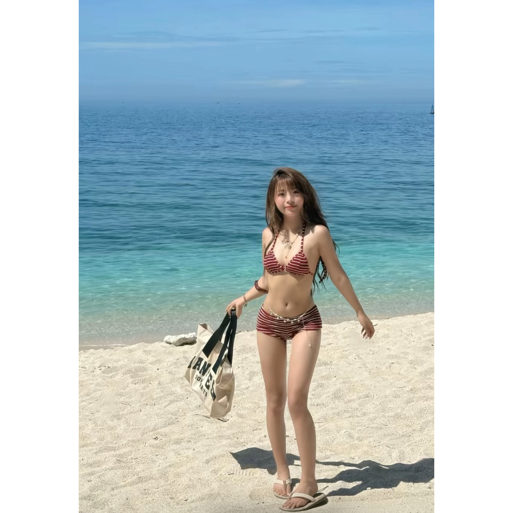 Set Bikini TWENTI Thun Sọc Ngang Kèm Mút Rời | BigBuy360 - bigbuy360.vn