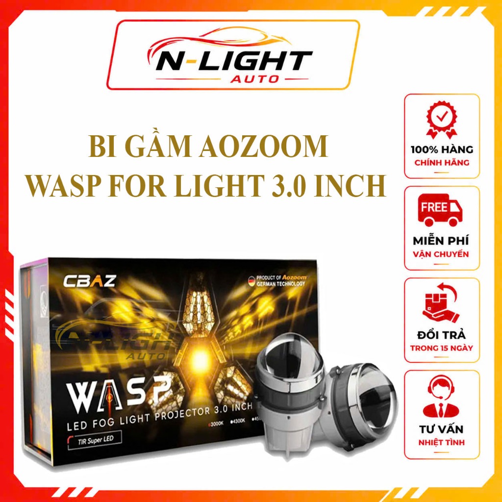Bi Gầm Aozoom WASP LIGHT 3.0 INCH - Nhiệt Màu 4500K