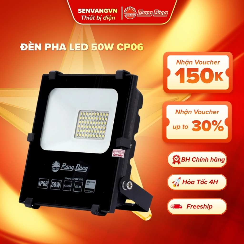 Đèn Pha LED 50W Rạng Đông Model: CP06 50W Chính Hãng - Senvangvn