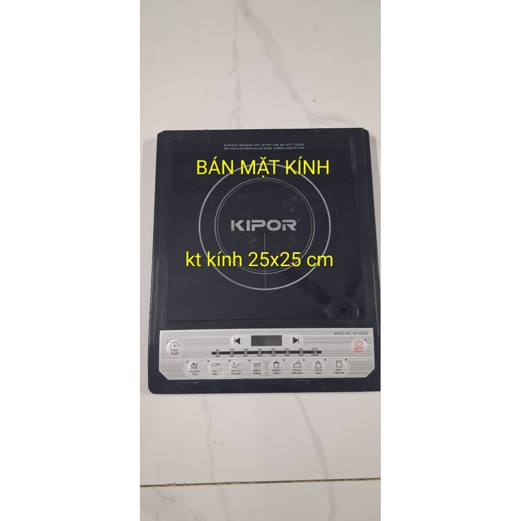 Mặt kính bếp từ KIPOR KP-ID2628 kt kính 25x25 cm