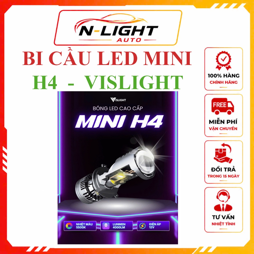 Bi cầu Led mini H4 Vislight