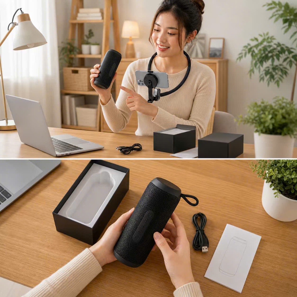 Giá đỡ điện thoại từ tính POV/Vlog. giá đỡ. kẹp lười điện thoại đeo cổ ghi video cho điện thoại ios,