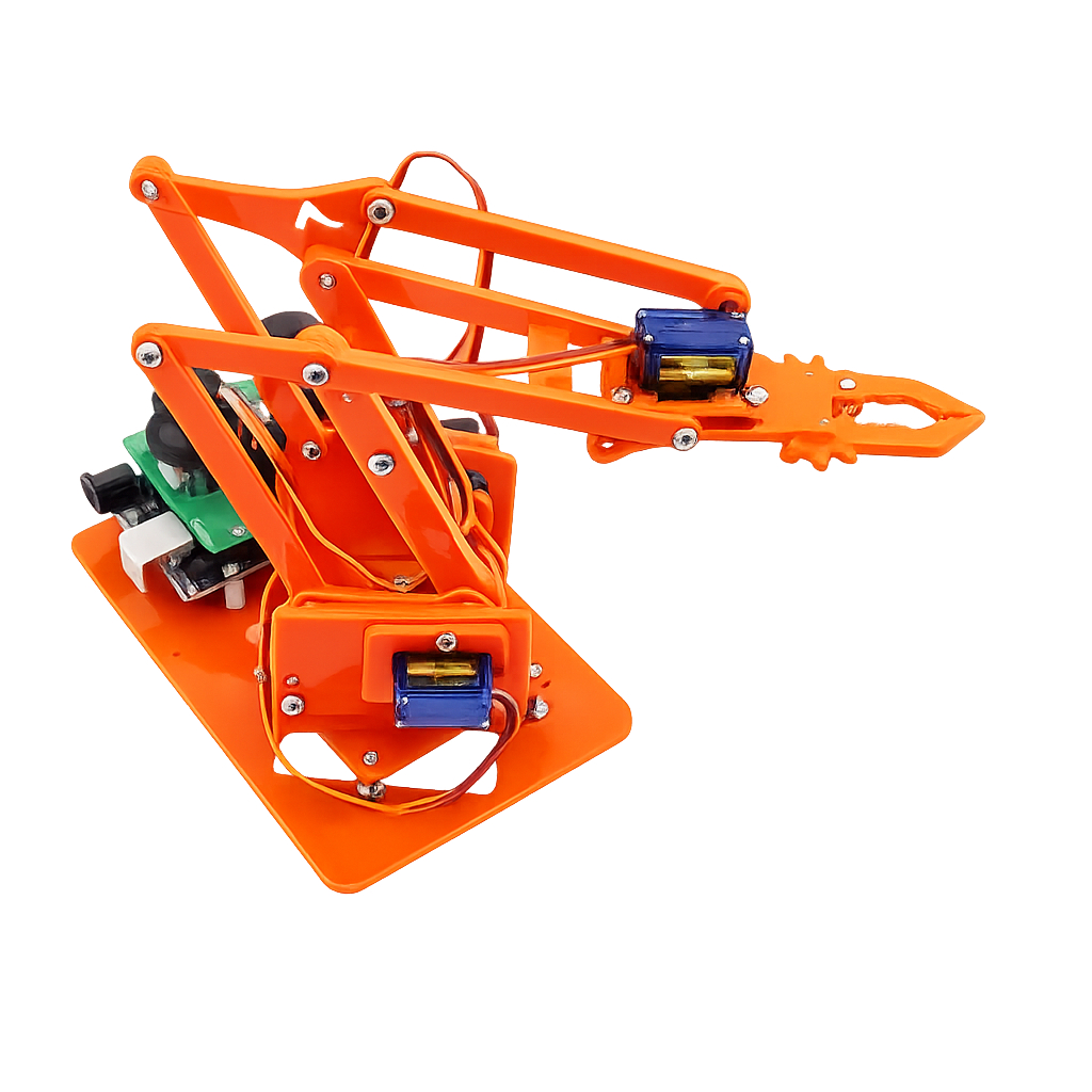 Cánh Tay Robot Mini 4 Bậc Tự Do – Bộ Robot Kẹp Gắp DIY Arduino STEM