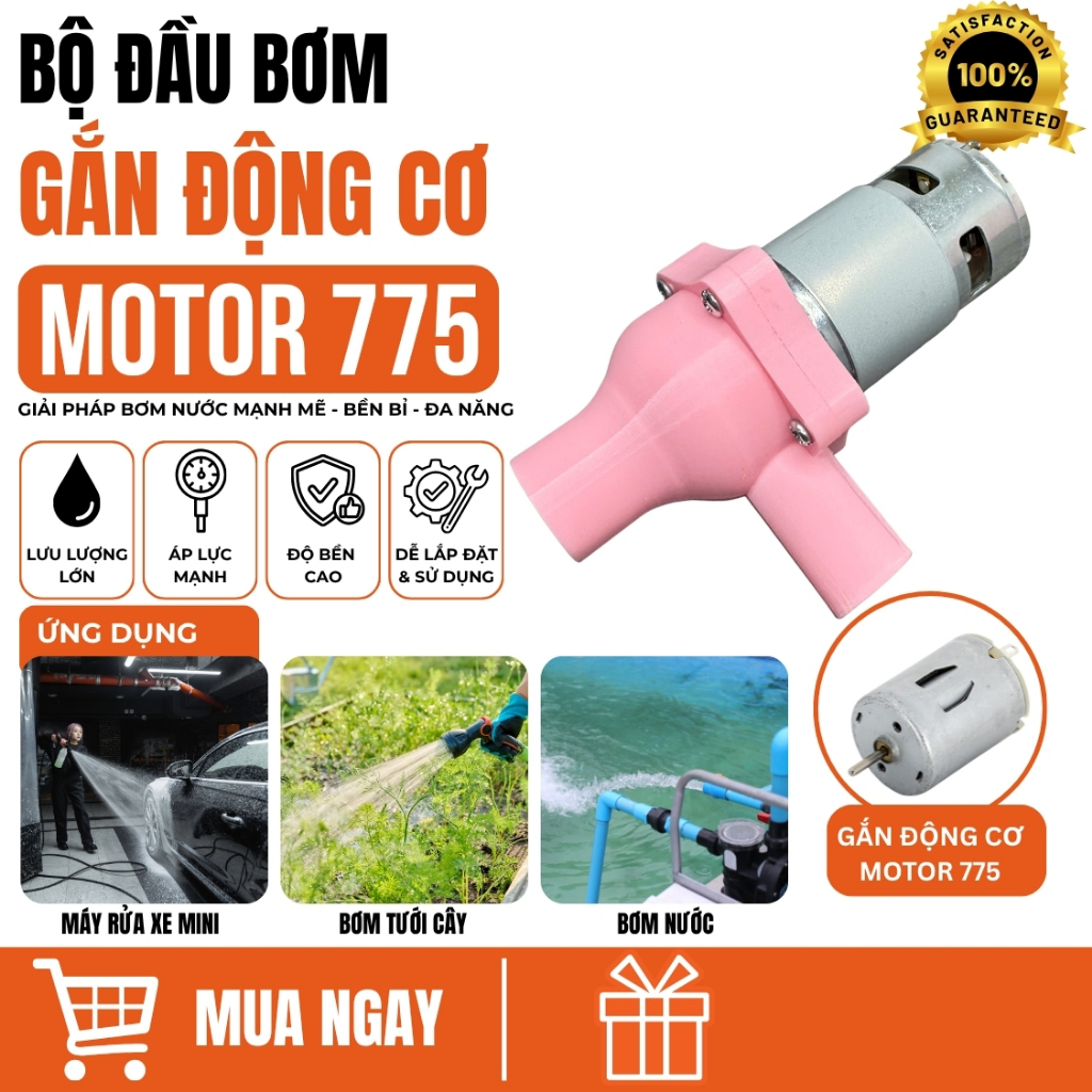 Kit nhựa chế máy bơm nước motor 775 - 3dpros