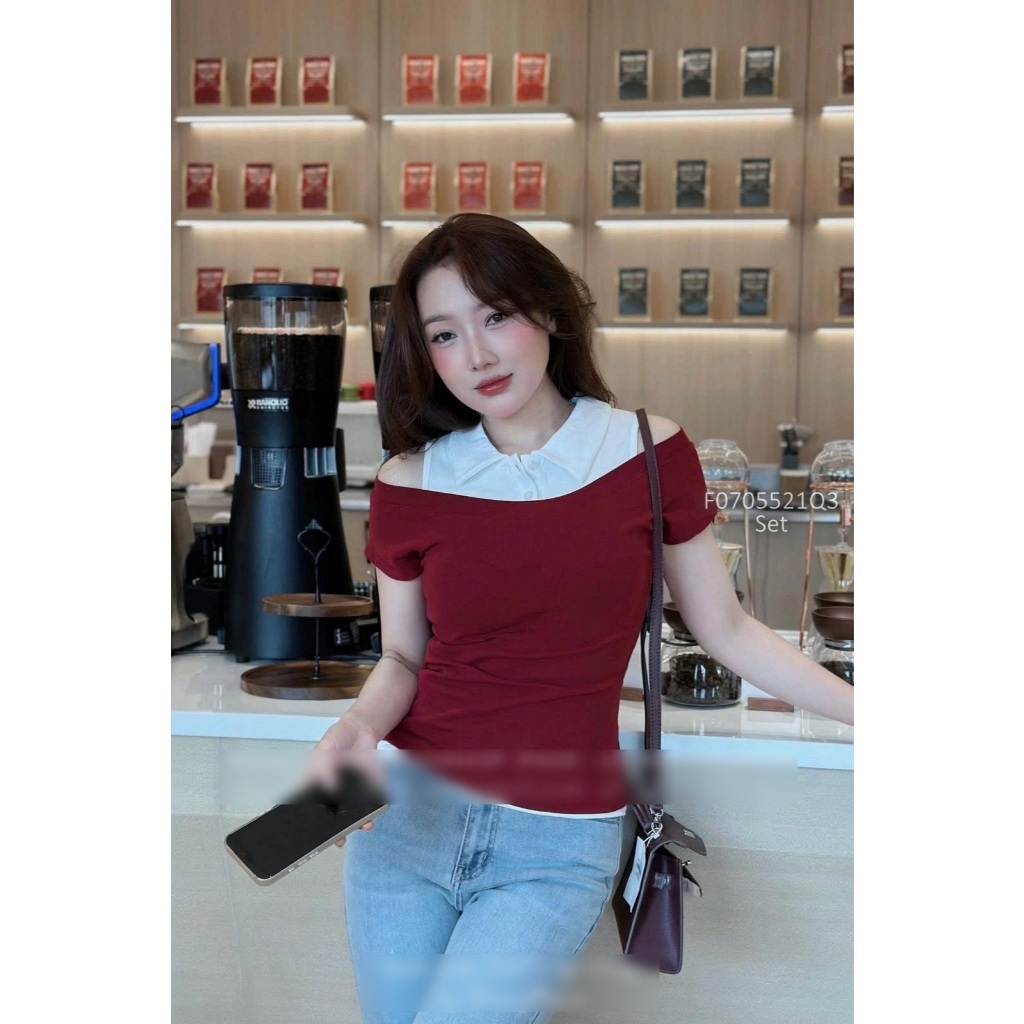 Set áo zip kiểu tay ngắn TOMBI SHOP