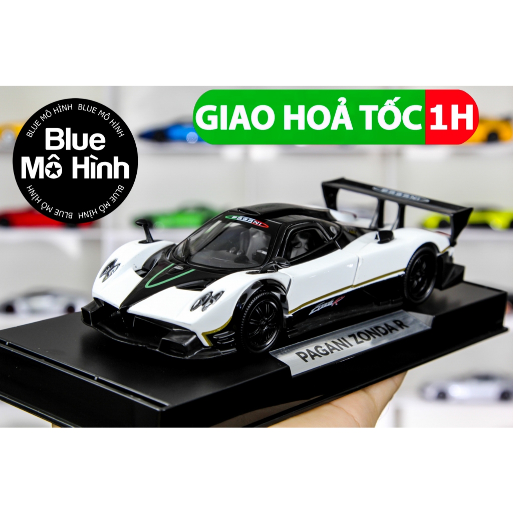 Xe mô hình Pagani Zonda R 1:32 Trắng