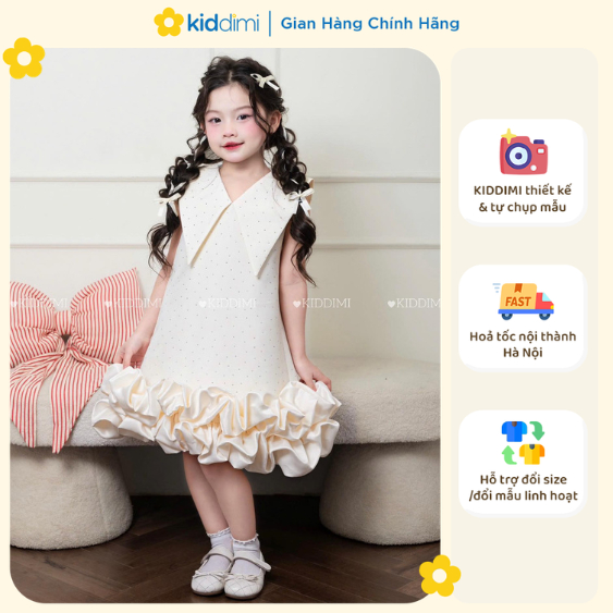 (Chính hãng KIDDIMI) Váy công chúa đính đá sang chảnh CAO CẤP cho bé gái - DORIS