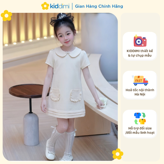 (Chính hãng KIDDIMI) Váy tiểu thư thanh lịch, nhẹ nhàng cho bé gái - HEMY DRESS