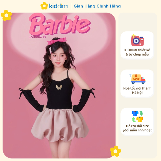 (Tặng kèm găng tay) Váy tiểu thư sang chảnh cho bé gái chính hãng KIDDIMI - MECY DRESS