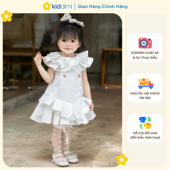 (Chính hãng KIDDIMI) Váy tiểu thư thanh lịch, sang trọng cho bé gái - CELA DRESS