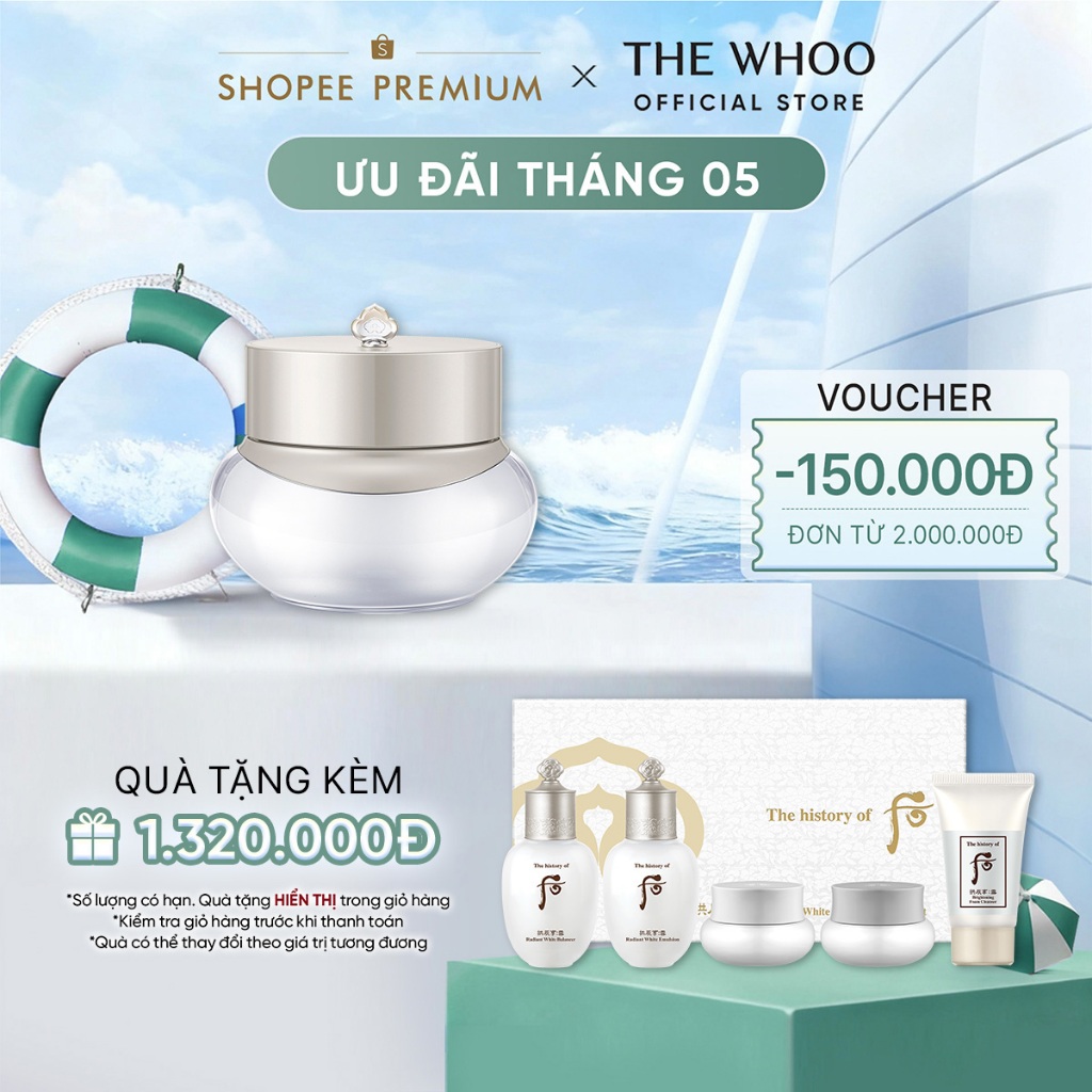 [THE WHOO OFFICIAL] Kem dưỡng sáng da THE WHOO Gong Jin Hyang Brightening Power Cream 50ml | BigBuy360 - bigbuy360.vn