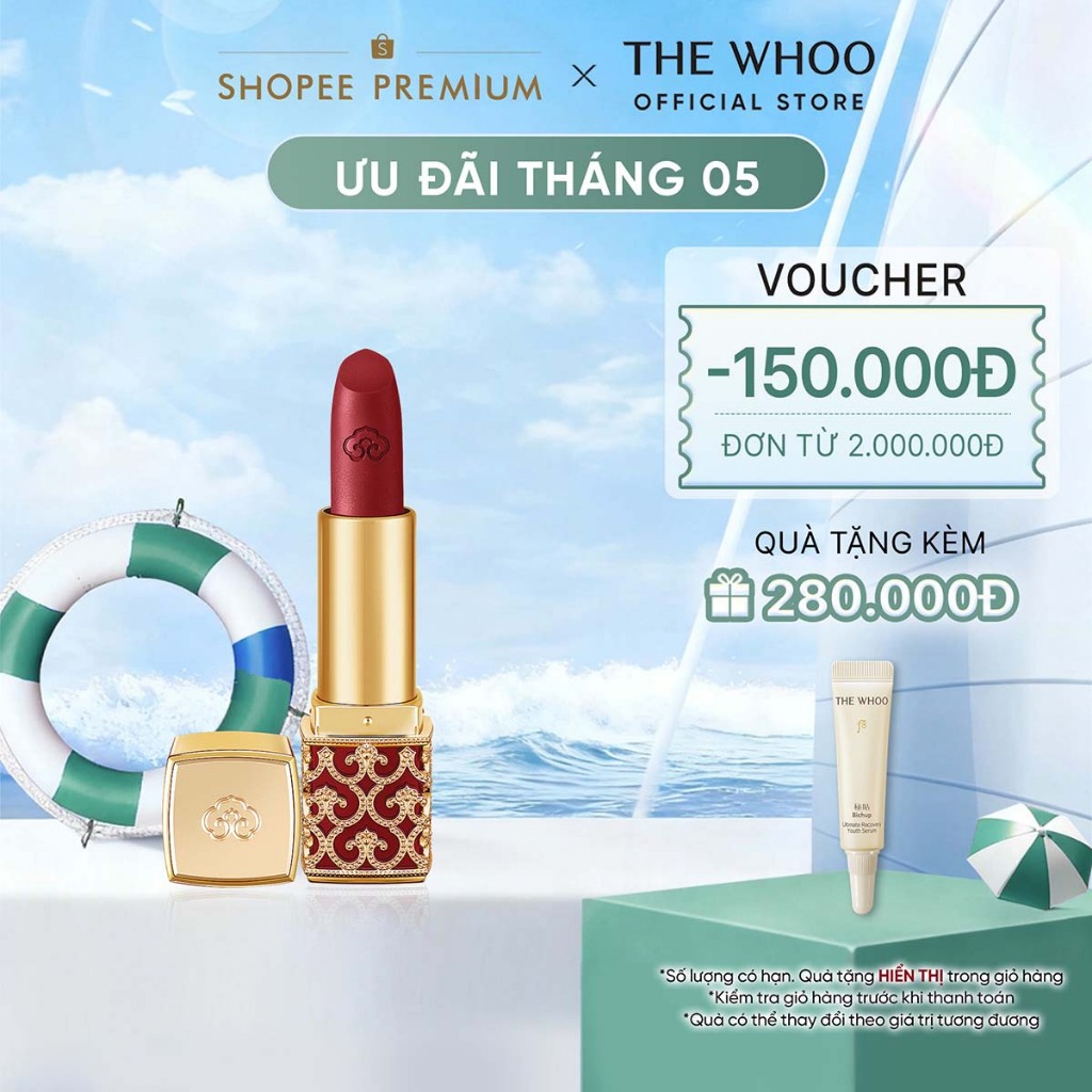 [THE WHOO OFFICIAL] Son nhung lì Đông y The history of Whoo Gongjinhyang Mi Velvet Lip Rouge 3.5g | BigBuy360 - bigbuy360.vn