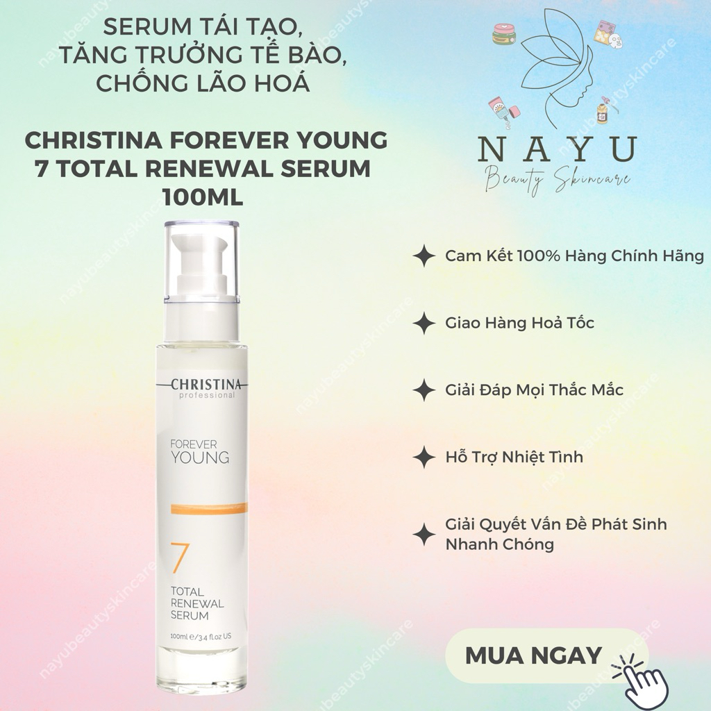 [PHIÊN BẢN MỚI] SERUM TÁI TẠO, TĂNG TRƯỞNG TẾ BÀO, CHỐNG LÃO HOÁ CHRISTINA FOREVER YOUNG 7 TOTAL REN