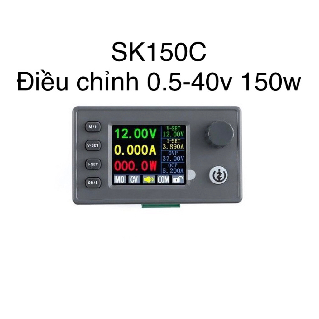 Bộ điều chỉnh điện áp Sk150c 0,5-40v 150w, có mạch nâng áp đầu vào